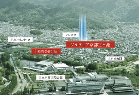 比叡山や歴史的風土保存地区に囲まれた住宅街